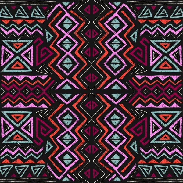 Afrikaanse Etnische Naadloze Patroon Tribale Stijl Trendy Abstracte Geometrische Achtergrond — Stockvector