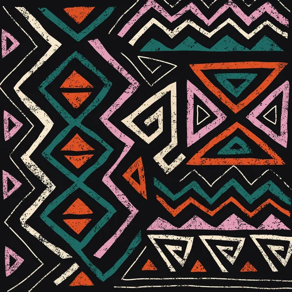 部族スタイルのアフリカ民族のシームレスなパターン グラウンジテクスチャのトレンド抽象幾何学的背景 カバー 包むことのための独特な設計要素 ロイヤリティフリーストックベクター