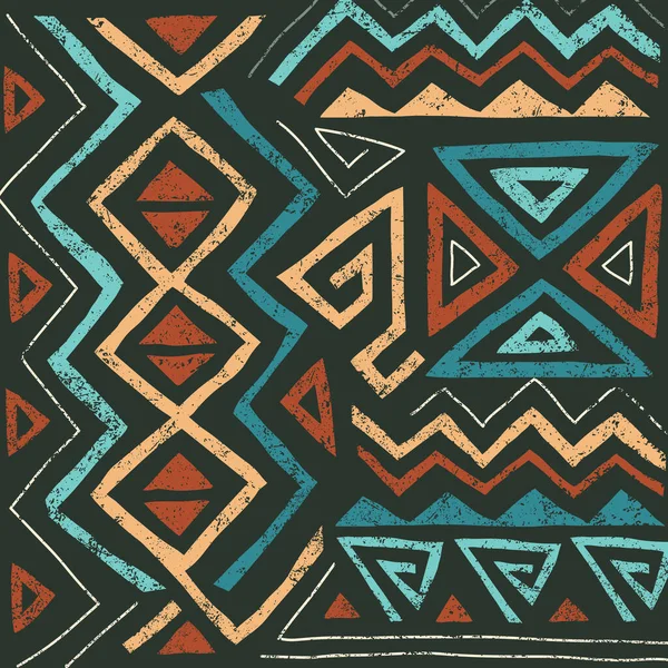 部族スタイルのアフリカ民族のシームレスなパターン グラウンジテクスチャのトレンド抽象幾何学的背景 カバー 包むことのための独特な設計要素 ストックイラスト