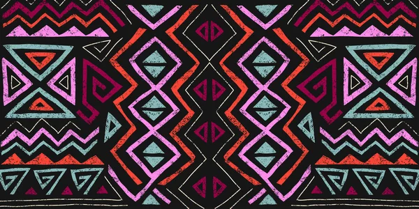 部族スタイルのアフリカ民族のシームレスなパターン グラウンジテクスチャのトレンド抽象幾何学的背景 カバー 包むことのための独特な設計要素 ロイヤリティフリーのストックイラスト