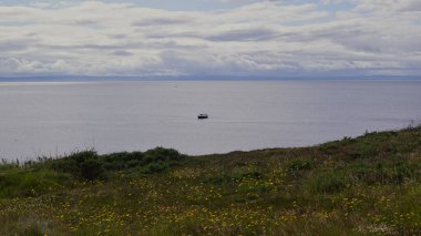 İskoçya 'daki Tarbat Ness Deniz Feneri' nde manzara.