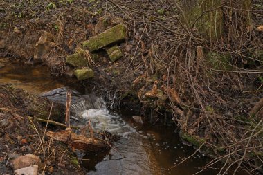 Almanya, Eisenberg 'deki değirmen vadisinde kış doğası