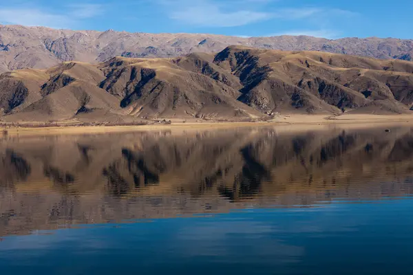 stock image Mountain reflected in the lake. Mountain reflected in lake,, Catamarca,,Argentina