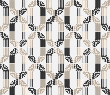Modern geometrik vektör deseni, duvar kağıdı, arka plan, kusursuz doku. Tekstil ve ambalaj için zarif tasarım.