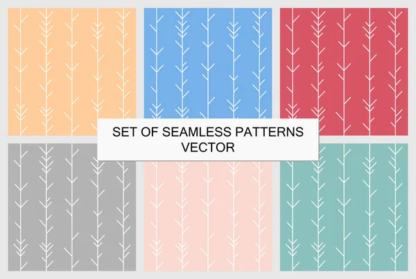 Dört soyut yaprağın vektör çizimi, tekstil, kumaş, ambalaj, duvar kağıdı arkaplanı