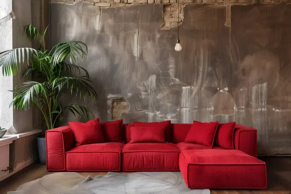 İç oturma odası - rahat koltuğu ve pencerenin yanındaki kanepe