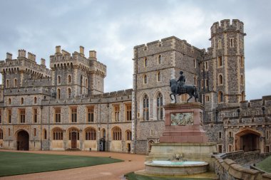 Windsor, İngiltere, 22 Aralık 2022 - Windsor Şatosu 'nda