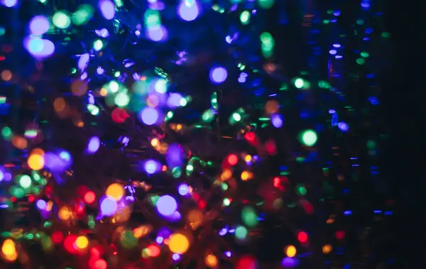 texture of christmas colored lights glowing