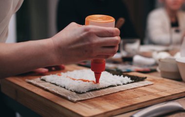 Japon dürümü yapma süreci.