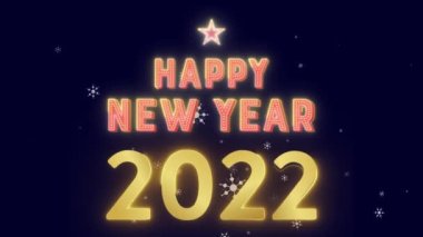 Mutlu yıllar 2023 havai fişek arka plan videoları. Mutlu yıllar 2023 'ün neon ışıklarla parlayan animasyon metni. Yeni yılın kutlu olsun 2023 Koyu mavi arka plan Yeni yıl davetiyesi için dekore edildi.