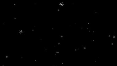 kar siyah arkaplana düşüyor