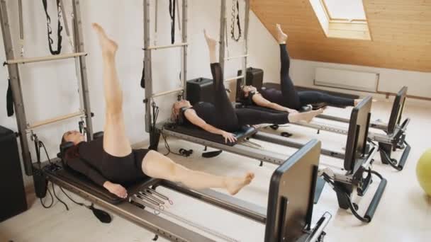 Fitness Concept Rehabilitation Healthy Lifestyle Myofascial Release Concept Group Females — Vídeos de Stock