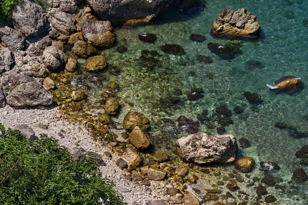 Sile, Istanbul. A wild beach in a beautiful lagoon on the shore of the Black Sea with caves, rocks and soft sand. Seascape