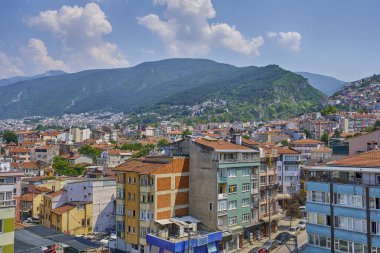 Bursa, Türkiye, kentin manzarası ve Uludağ Dağı