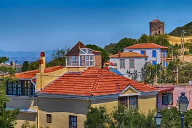 Aşk Dağı 'ndaki Old Mill, Cunda Adası, Ayvalik, Türkiye