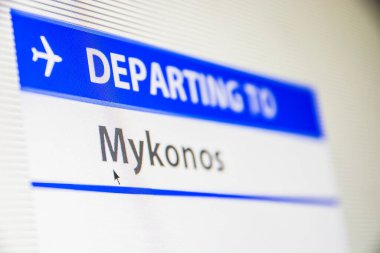 Yunanistan 'ın Mykonos kentine kalkan uçağın durumunun bilgisayar görüntüsü