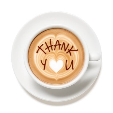 Latte Art cappuccino üzerinde 