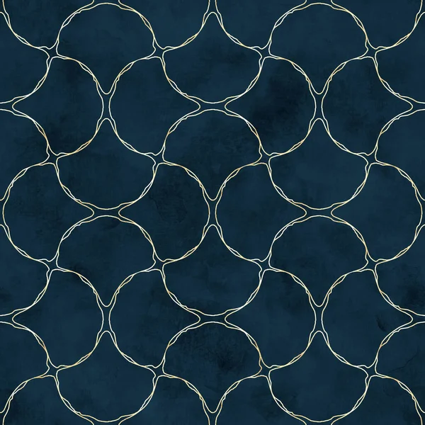Art Deco Stil Abstrakte Muscheln Geometrischen Formen Nahtlose Muster Hintergrund — Stockfoto