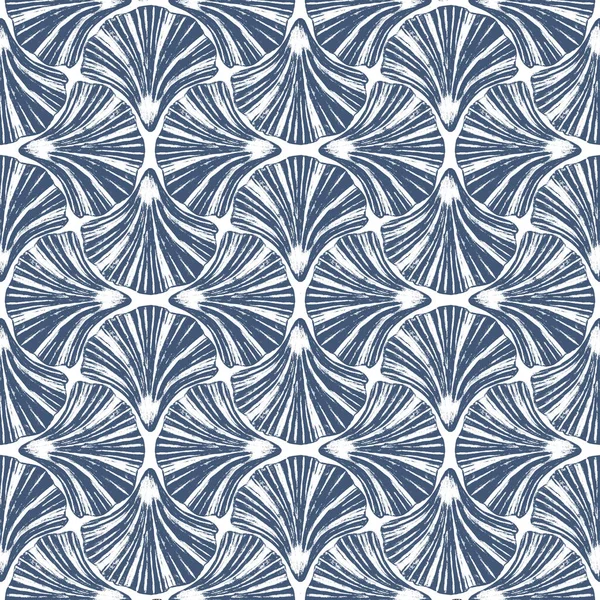 Art Deco Stil Abstrakte Aquarell Muscheln Geometrischen Formen Nahtlose Muster — Stockfoto