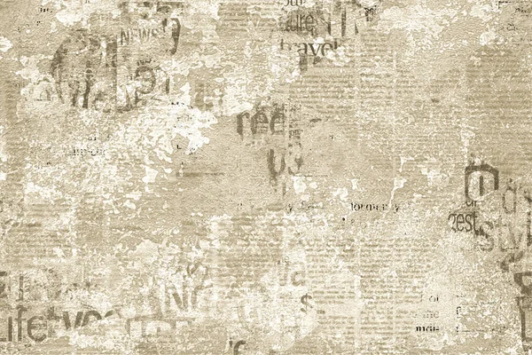 Újságpapír Grunge Öregített Újságpapír Minta Háttér Vintage Régi Újságok Sablon — Stock Fotó