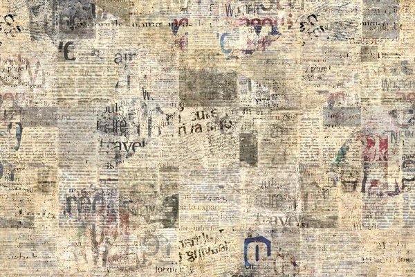 Vintage Grunge Zeitungspapier Textur Hintergrund Verschwommener Alter Zeitungshintergrund Eine Unlesbare — Stockfoto