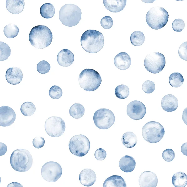Abstract Aquarel Verjaardagsfeestje Achtergrond Handgetekende Indigo Marineblauwe Geometrische Vormen Cirkels — Stockfoto
