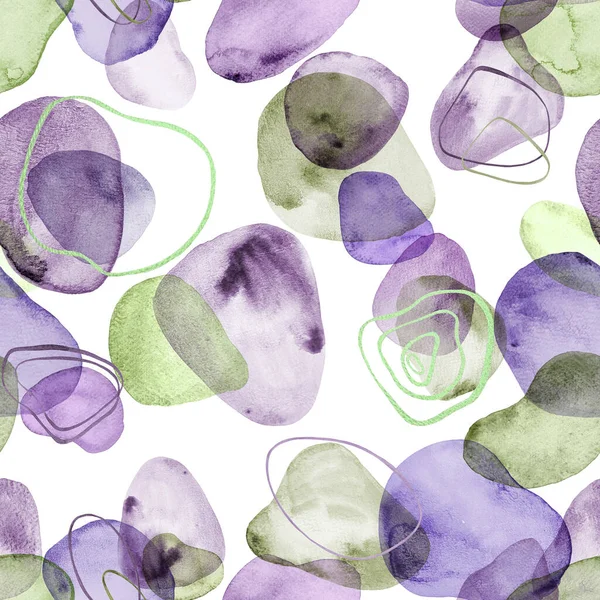 Абстрактные Акварельные Пятна Образуют Многоцветный Фон Ручной Рисунок Фиолетовый Пятна — стоковое фото