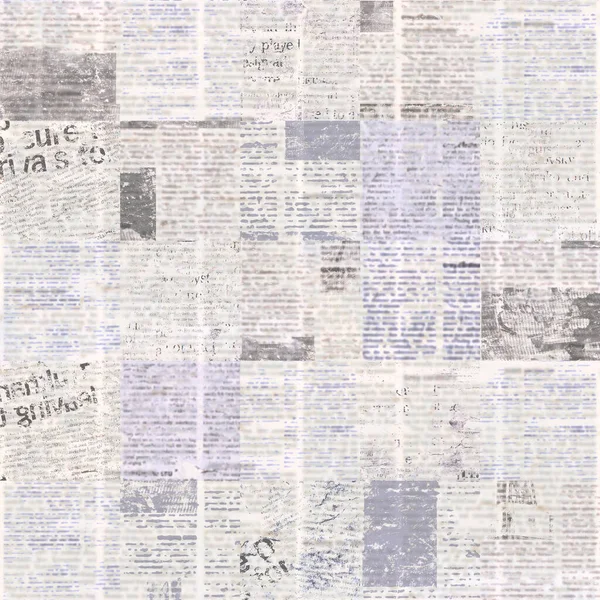 Gamla Grunge Oläsbar Vintage Tidningen Papper Kvadrat Sömlös Texturmönstret Suddig — Stockfoto