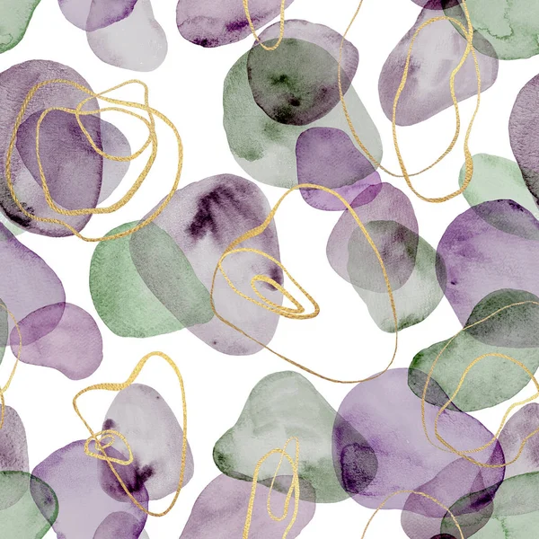 Macchie Astratte Acquerello Forma Sfondo Multicolore Disegnato Mano Viola Macchie — Foto Stock