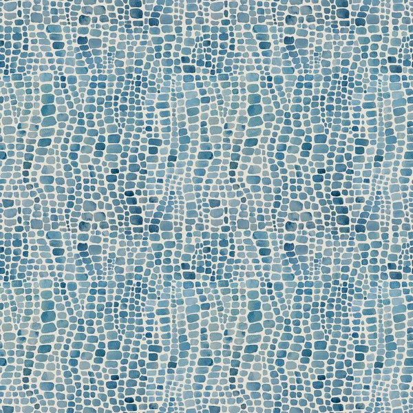Abstraktní Krokodýlí Plazí Váhy Modré Námořnictvo Bílá Akvarel Bezešvné Pozadí — Stock fotografie