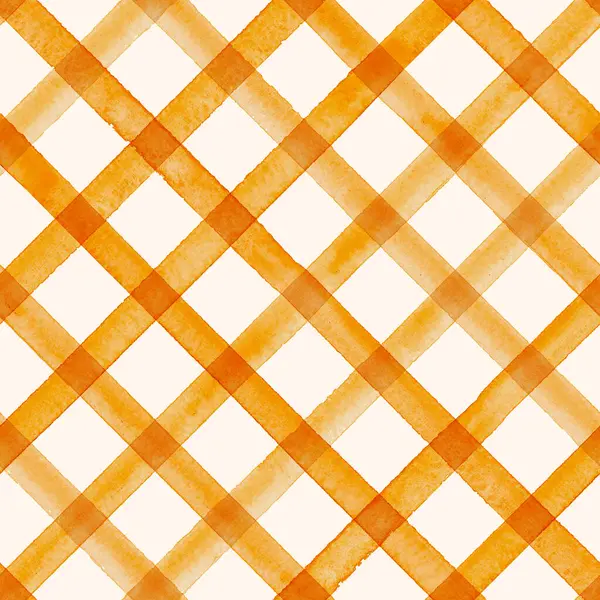 수채화 줄무늬 이음새가 오렌지 줄무늬 배경입니다 수채화 그려진 줄무늬 짜임새 — 스톡 사진