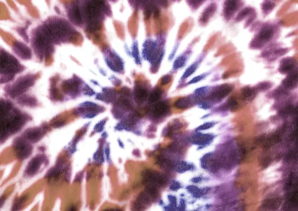 Свяжите Спираль Красителя Shibori Акварелью Руки Окрашены Красочные Декоративные Элементы — стоковый вектор