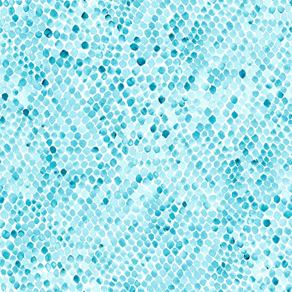 Watercolor snake skin seamless pattern. Watercolour hand painted teal snakeskin camouflage animal texture. Grunge reptile background. Print for fashion clothes, textile, accessories, wallpaper, wrap