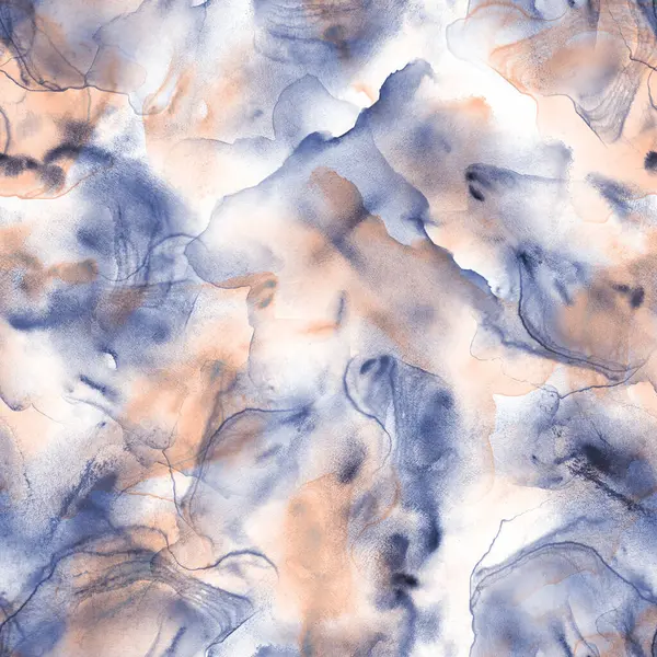 Abstract Aquarel Vloeibare Vlek Luxe Achtergrond Met Hand Getekende Marineblauwe — Stockfoto