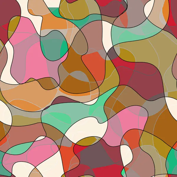 Abstract Moderne Platte Geometrische Vloeibare Vorm Vormt Naadloos Patroon Trendy — Stockfoto