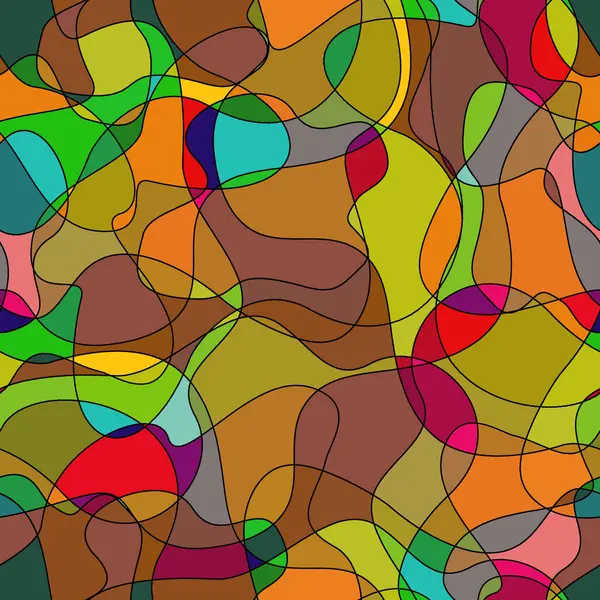 Soyut Modern Düz Geometrik Sıvı Şekil Kusursuz Desen Oluşturur Renkli — Stok fotoğraf