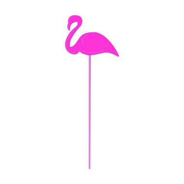 Mojito cocktail garnish pink Flamingo. Hand drawn illustration. Plastic decoration for summer refresh cocktails, drinks, beverages, parties. Relax, vacations, parties, nightlife concept. clipart