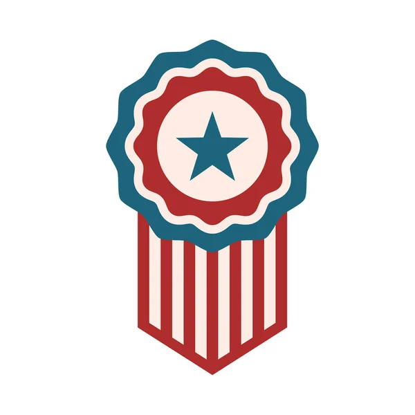 Ruban Récompense Américain Thème Drapeau Des États Unis Amérique Insigne — Image vectorielle