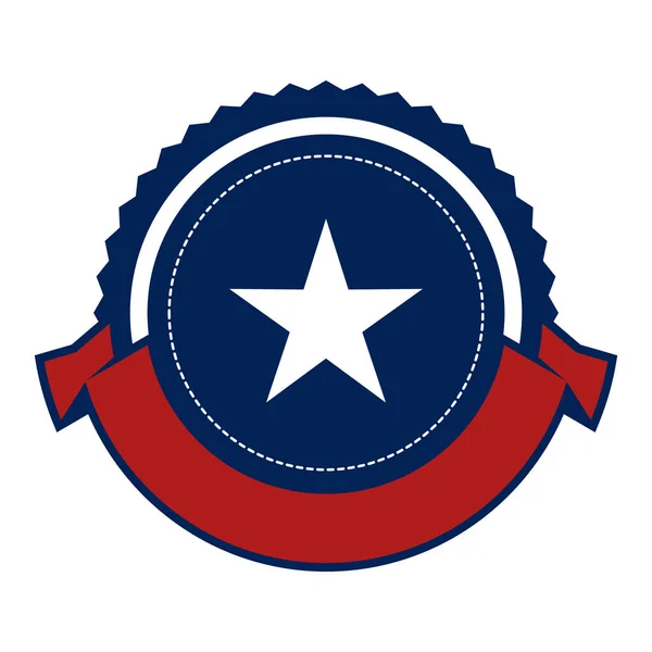 Award Symbol Ribbon Circle Logo Star Vintage Sign Place Text — Stock Vector