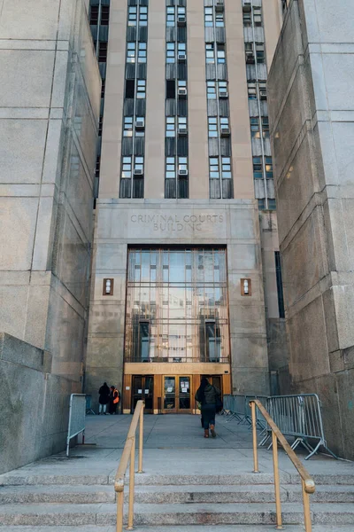 New York Usa November 2022 Entrance Criminal Courts Buildings Manhattan — Stock Photo, Image