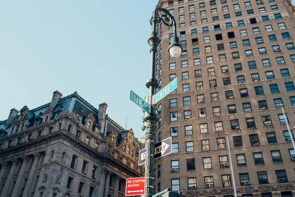 Street Name Signs Corners Duane Centre Streets Lower Manhattan New — Foto de Stock