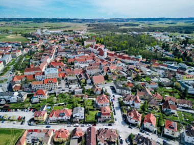 Aşağı Avusturya 'daki Horn şehrinin havadan görünüşü