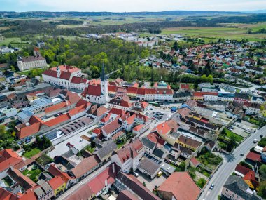Aşağı Avusturya 'daki Horn şehrinin havadan görünüşü