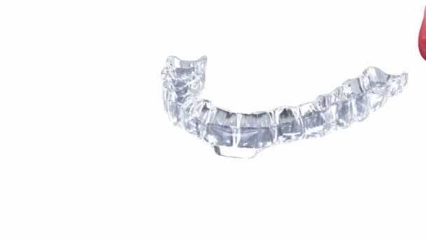 Isırık Kıymığı Isırık Düzeltme Tıbbi Olarak Doğru Olan Boyutlu Diş — Stok video