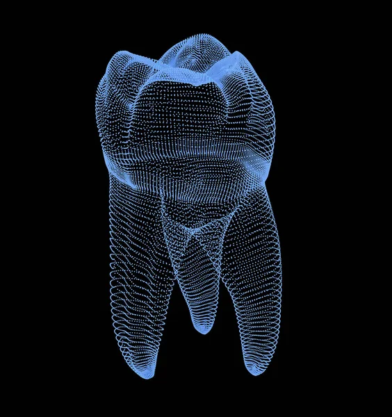 Dente Molare Puntini Illustrazione Sfondo — Foto Stock