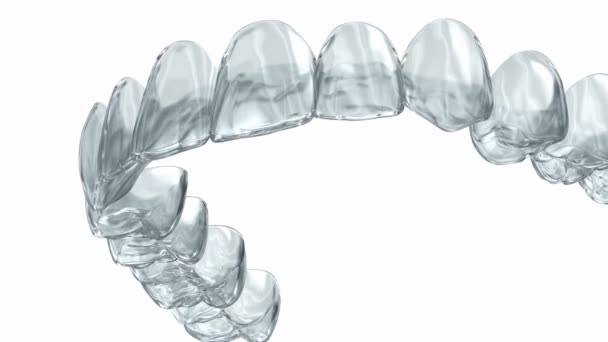 Diş Telleri Görünmez Diş Telleri Diş Canlandırması — Stok video