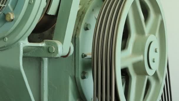 Asansör Boşluklarının Bakımı Kablo Kontrol Asansör Taşımacılığı — Stok video