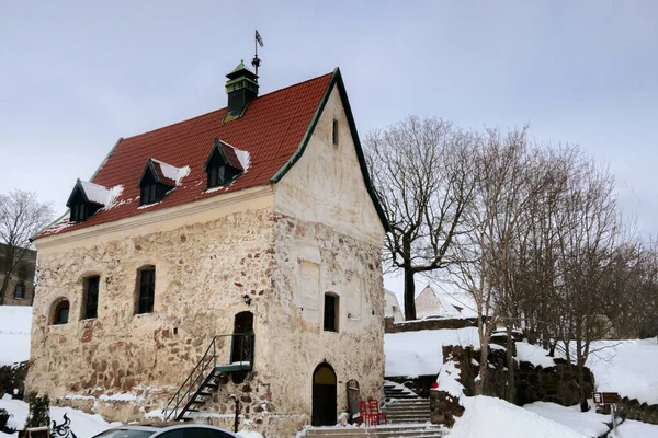 Utsikt Över Medeltida Hus Från Talet Bruger Estate Stone Manor — Stockfoto