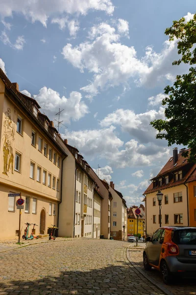 Nuremberg Almanya Temmuz 2023 Eski Şehrin Güzel Bakımlı Sokakları Nuremberg — Stok fotoğraf