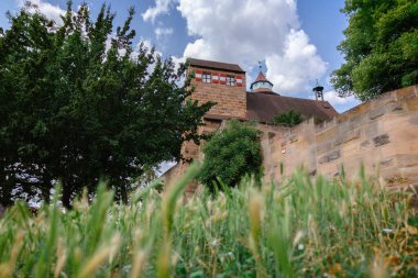 Nuremberg, Almanya - 19 Temmuz 2023: Tarihi Nuremberg Şatosu, Franconia, Bavyera